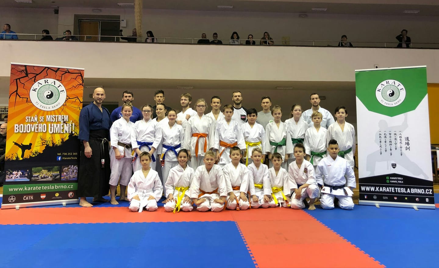 Karate Tesla Brno získala 15 medailí. Národní pohár ČATK - Vodova.
